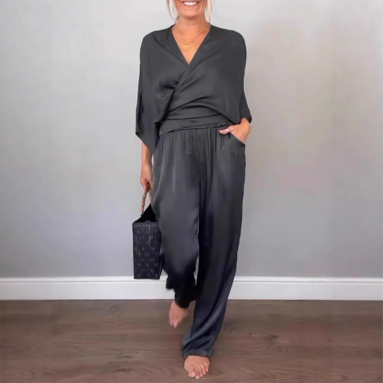 Damen elegantes und schickes Zweiteiler-Set
