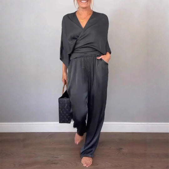 Damen elegantes und schickes Zweiteiler-Set R&B