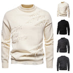 Herren modischer Rollkragenpullover mit distressed Details