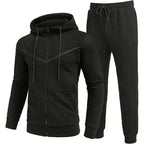 Herren Fleece-Jogginganzug mit strukturiertem Design R&B