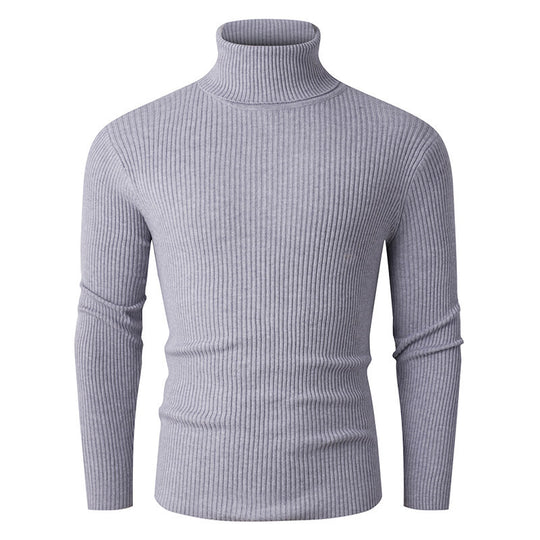 Herren Rollkragenpullover aus geripptem Strick R&B