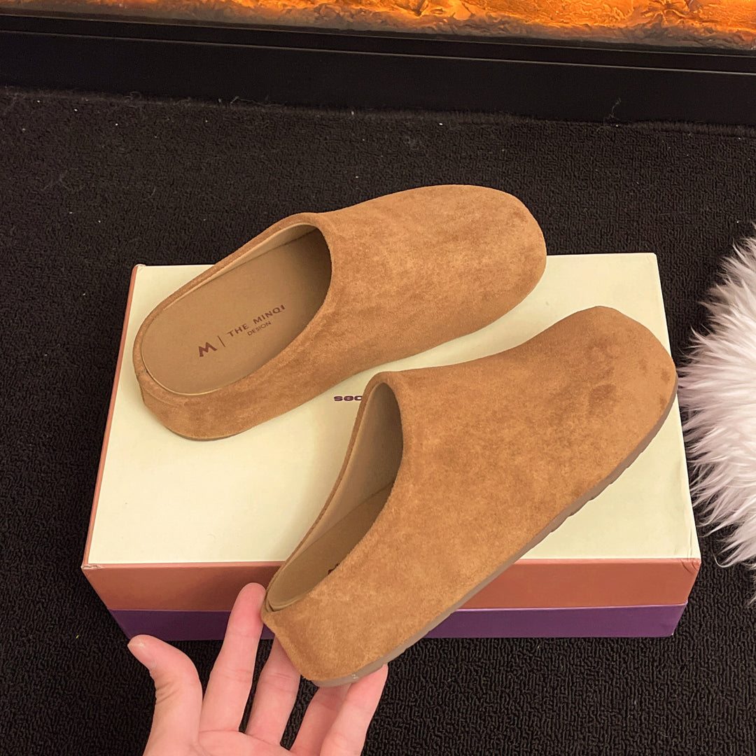 Damen Bequeme Clogs aus weichem Wildleder mit ergonomischem Fußbett R&B