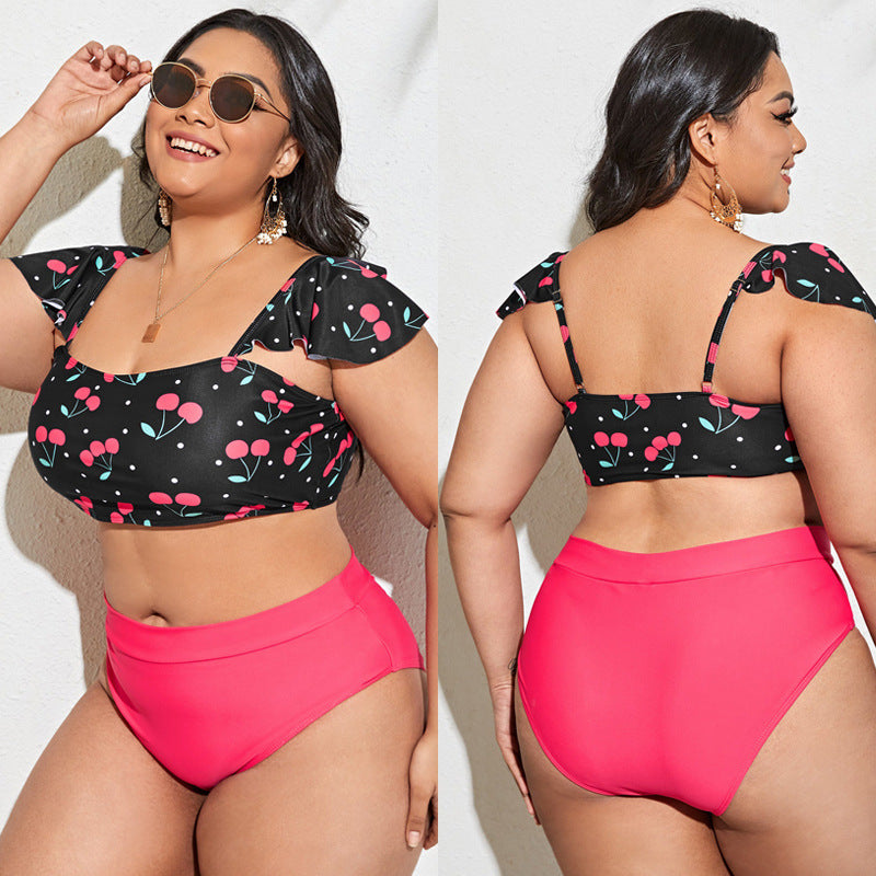 Damen Tankini-Set mit voluminösen Rüschendetails und hochwertigem Schnitt R&B