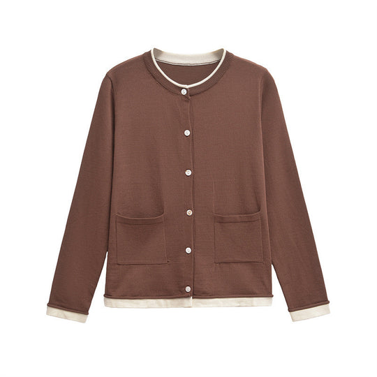 Damen Bequeme Strickjacke mit Taschen R&B