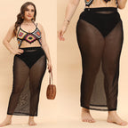 Damen transparente Strandlänge Sarong R&B