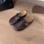 Damen Mokassins mit floralem Schnallenakzent und hochwertigem Leder R&B