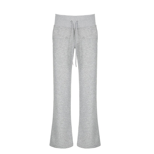 Damen Flared Sweatpants mit elastischem Bund und verstellbarem Kordelzug R&B