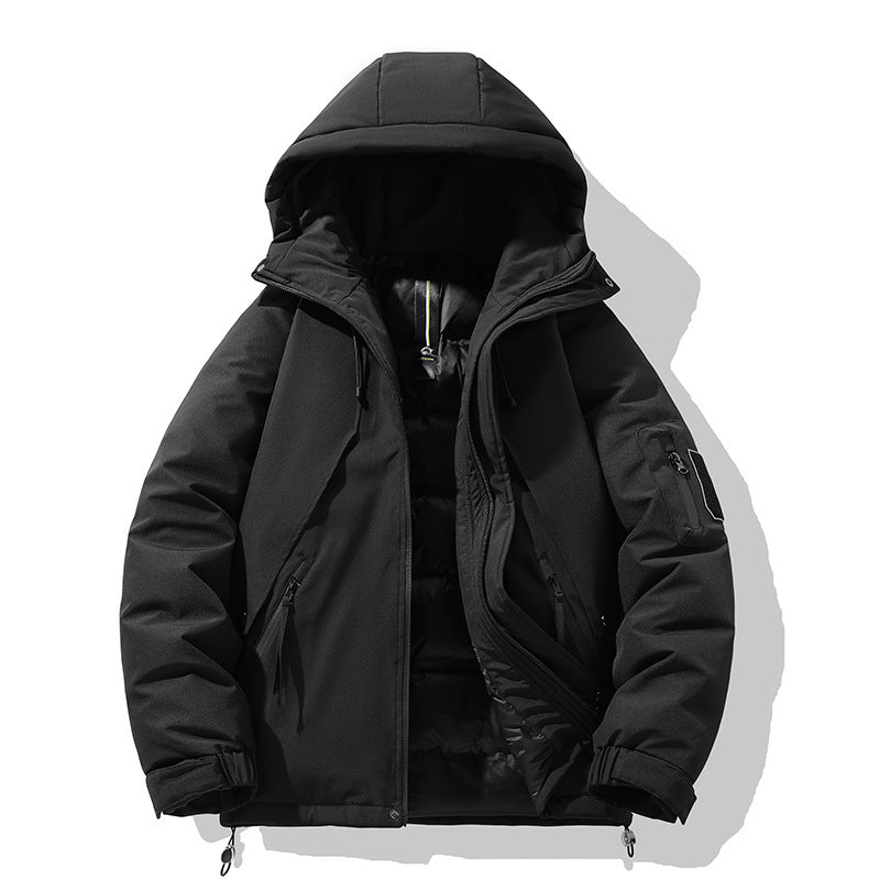 Damen isolierte Multifunktionsjacke mit verstellbarem Kapuzensystem und praktischen Taschen
