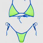 Damen Triangelbikini mit sportlichen Schnürdetails und offenen Seiten R&B
