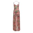 Damen Elegant und fließendes Maxikleid mit floralem Motiv R&B