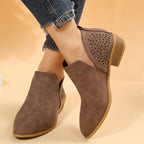 Damen Elegante Ankle Boots mit luftiger Lochmuster-Optik R&B