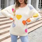 R&B | Strickpullover Mit Süßem Herzmuster