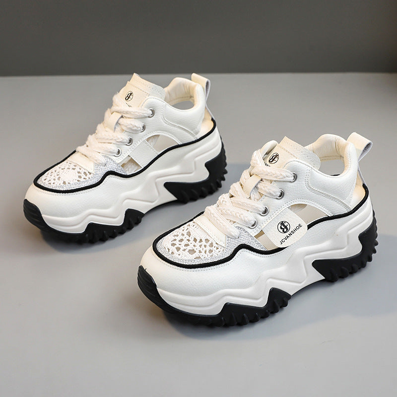 Damen Modische Chunky Sneakers mit luftdurchlässigem Obermaterial R&B