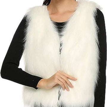 Damen Elegante Kunstpelz-Weste R&B