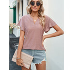 Damen Luftiges Blusenshirt mit effektvollem Lochmuster R&B