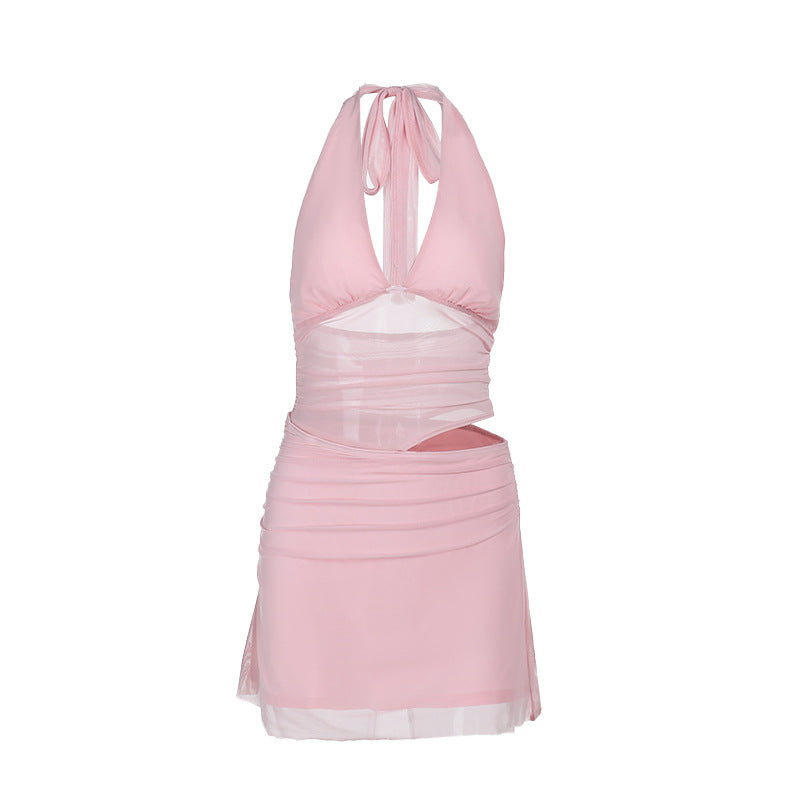Damen schulterfreies Badeanzugkleid mit sexy Wickeldesign und figurformender Silhouette R&B