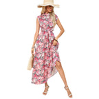 Damen Maxi Kleid mit floralem Design R&B