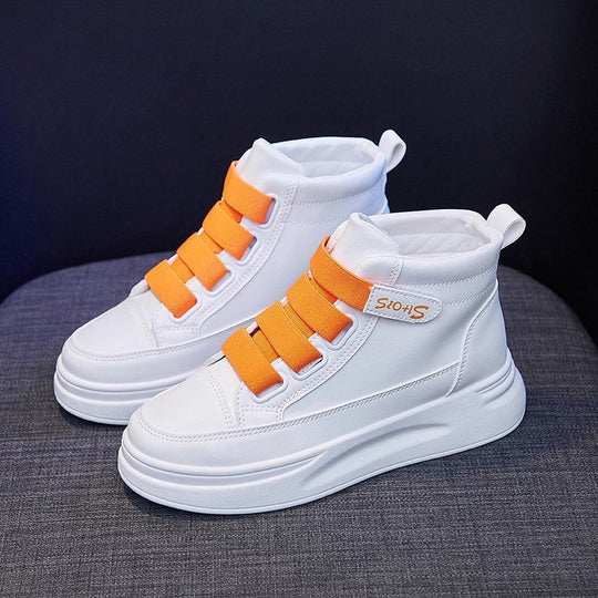 Damen High-Top Sneakers mit elastischem Klettverschluss und dämpfender Sohle R&B