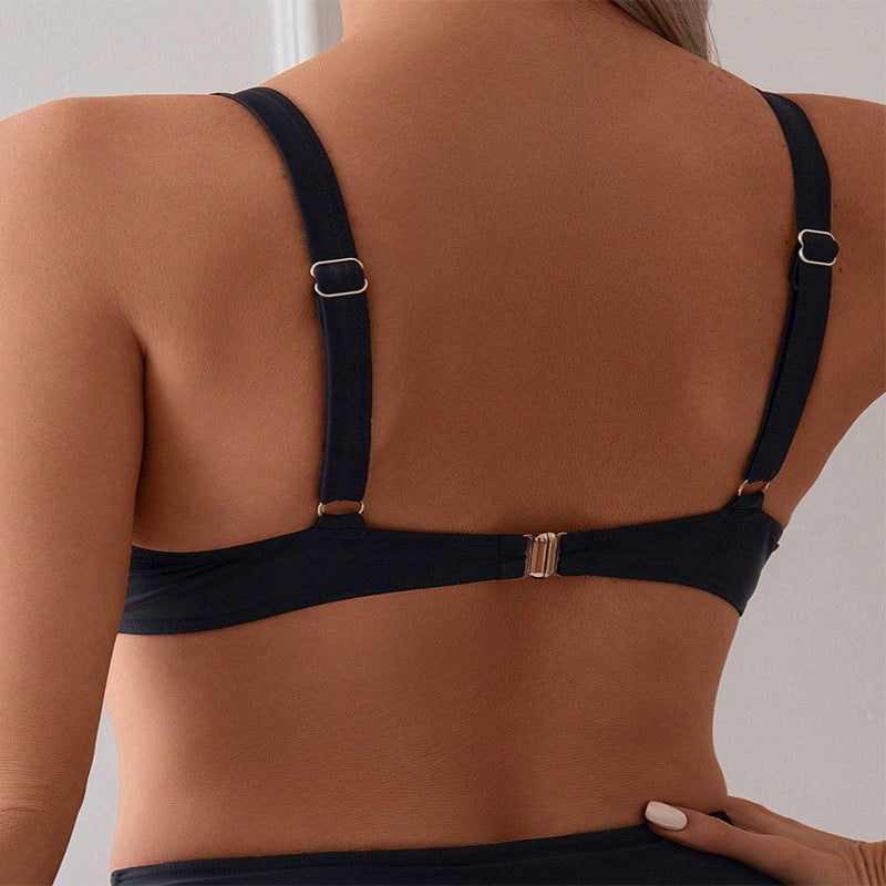 Damen Hochtaillierter Bikini mit eleganten Schnürdetails