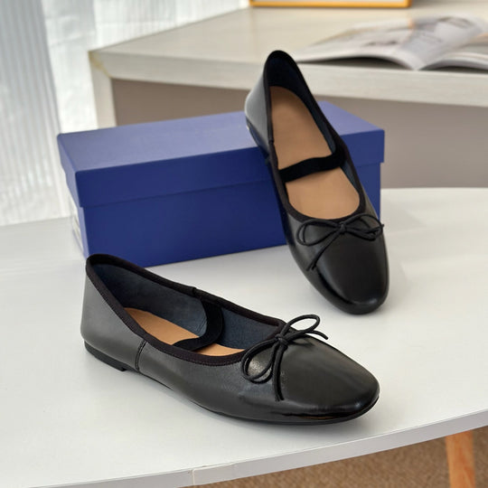 Damen Ballerinas mit Glanz-Finish und elastischem Einschlupf R&B