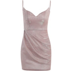 Damen Cocktailkleid mit tiefem V-Ausschnitt und dekorativem Faltenwurf R&B