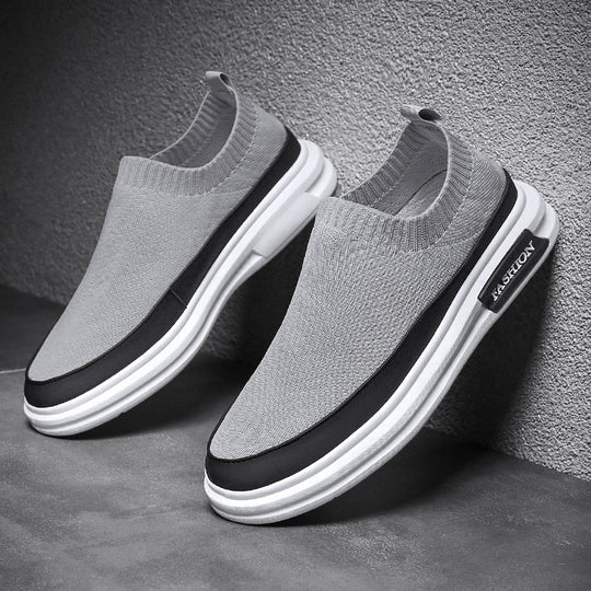 Damen Modische Slip-On Sneakers mit elastischem Strickobermaterial R&B