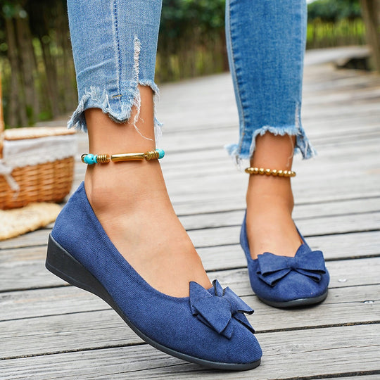 Damen elegante Slipper aus weichem Leder R&B