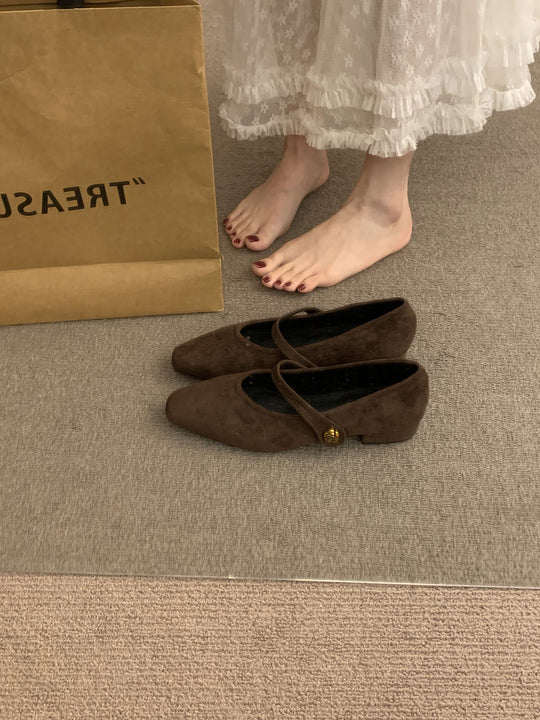 Damen elegante Slipper mit modischem Riemchen und hochwertiger Obermaterialstruktur R&B