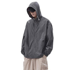 Herren leichte Windjacke mit praktischen Taschen und verstellbarem Kapuzen-Design