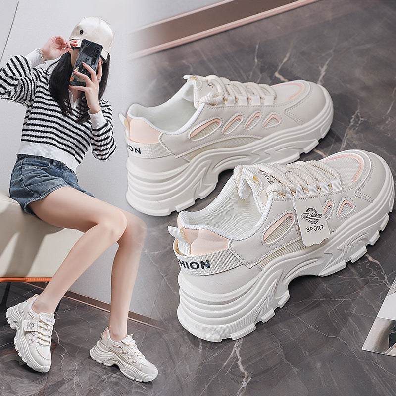 Damen Trendige Chunky Sneakers mit atmungsaktivem Obermaterial und dämpfender Sohle R&B
