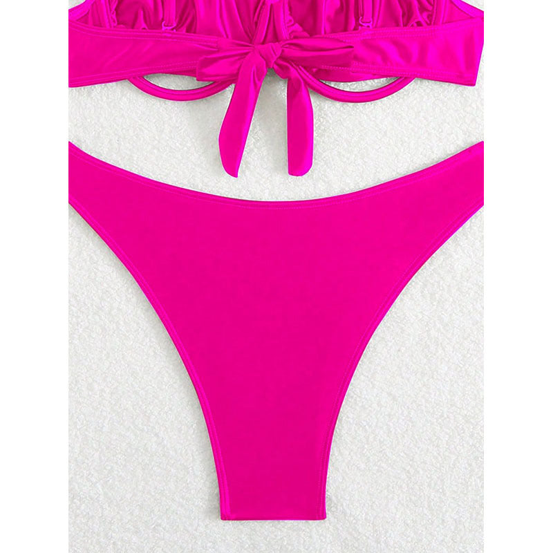 Damen Triangel-Bikini mit Balkonoberteil und hohem Beinausschnitt R&B