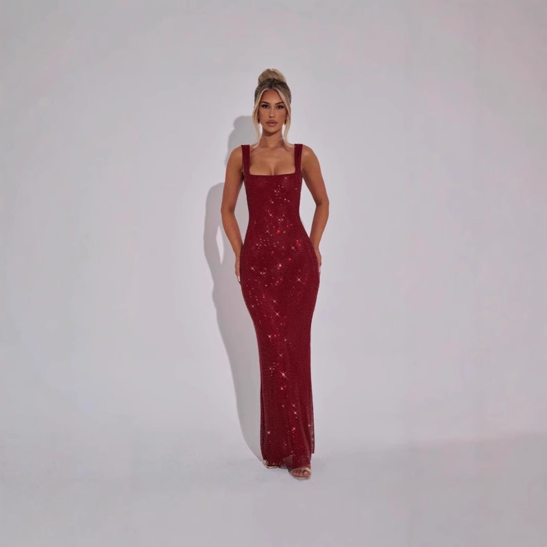 Damen Glamouröses Pailletten-Abendkleid mit figurbetontem Schnitt R&B