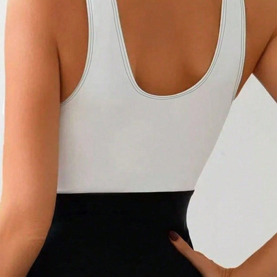 Damen Einteiler Badeanzug mit modischem Wickeldesign und elegantem V-Ausschnitt R&B