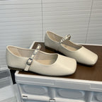 Damen elegante Ballerinas mit modischem Riemen und weichem Innenfutter R&B