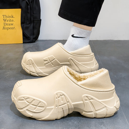 Damen Gemütliche Clogs mit flauschigem Innenfutter und rutschfester Sohle R&B