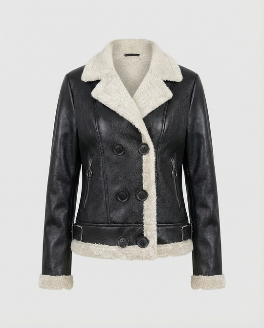 Steppjacke Damen mit warmem Kragen im Retro-Stil