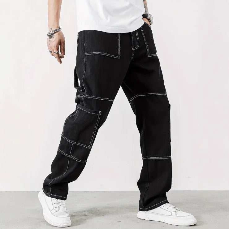 Herren Cargo-Jeans mit modernen Taschen und lässigem Schnitt R&B