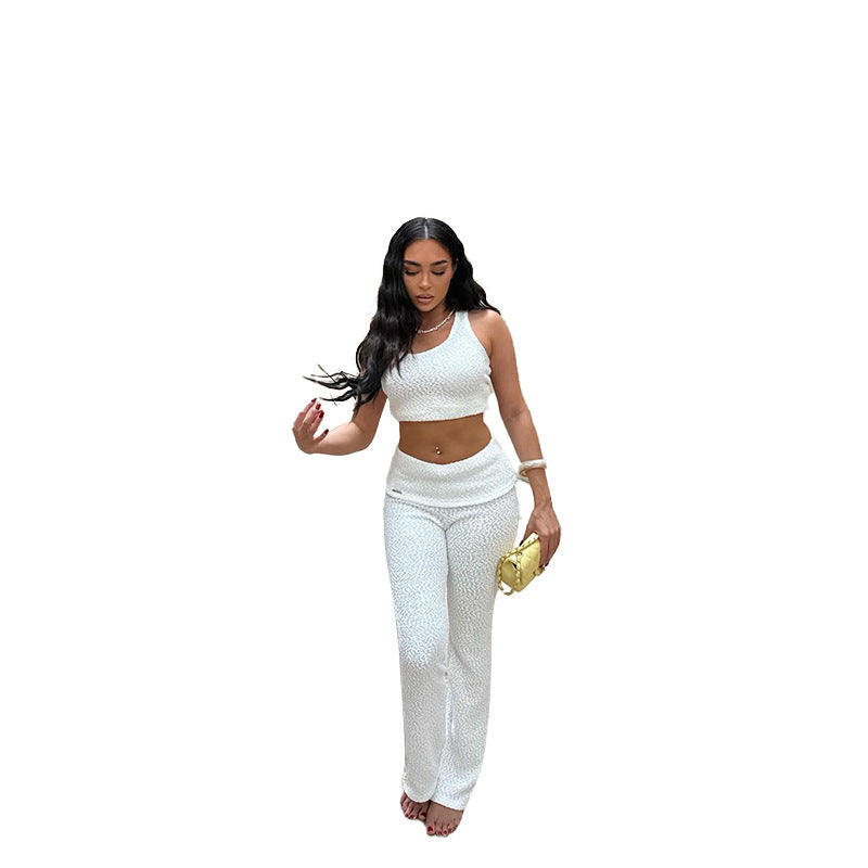Damen trendiges Sport-Outfit mit schickem Oberteil und enganliegenden Leggings R&B