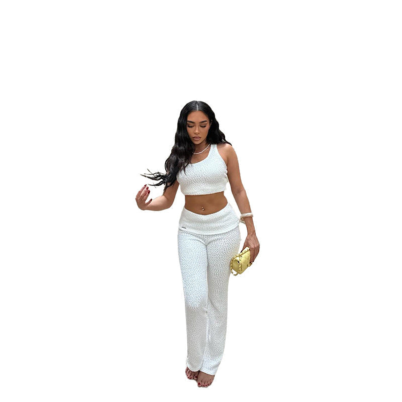 Damen trendiges Sport-Outfit mit schickem Oberteil und enganliegenden Leggings R&B