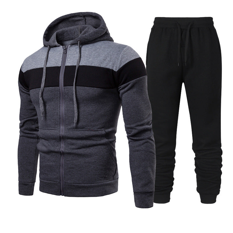 Herren sportliches Freizeit-Set mit modischem Farbblockdesign R&B