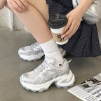 Damen Sportliche Sneakers mit atmungsaktivem Obermaterial und dämpfender Sohle