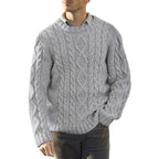 Herren Grobstrickpullover mit klassischem Zopfmuster R&B