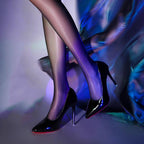 Damen Elegante Pumps mit spitzem Zehenbereich und glänzender Oberfläche R&B