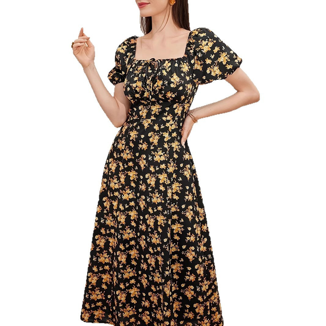 Damen Blumenmuster Kleid R&B