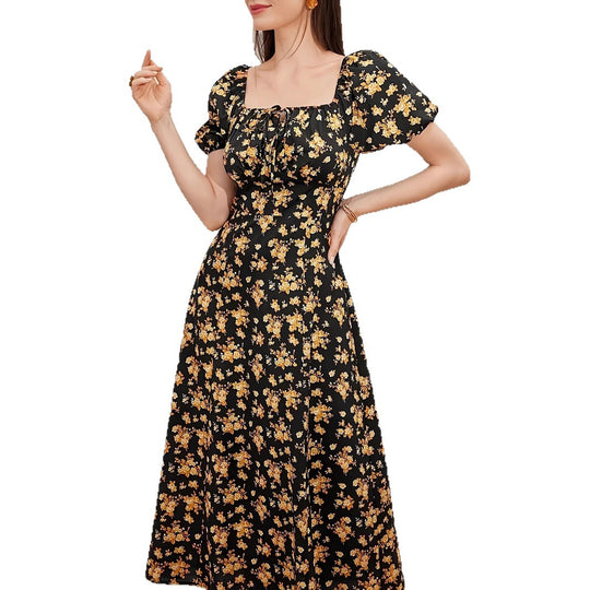 Damen Blumenmuster Kleid R&B