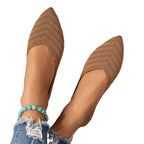 Damen spitze Ballerinas mit strukturiertem Obermaterial R&B