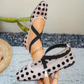 Damen Ballerinas mit Kreuzriemen R&B