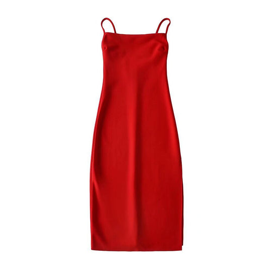 Damen langes Abendkleid mit elegantem Schlitz R&B