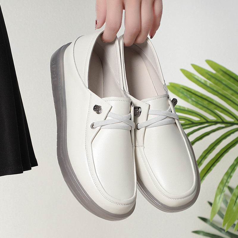 Damen Freizeit Mokassins mit elegantem Riemendesign und rutschfester Sohle