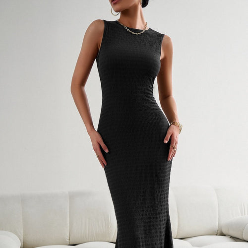 Damen Figurnahes Maxikleid mit seitlichem Schlitz R&B